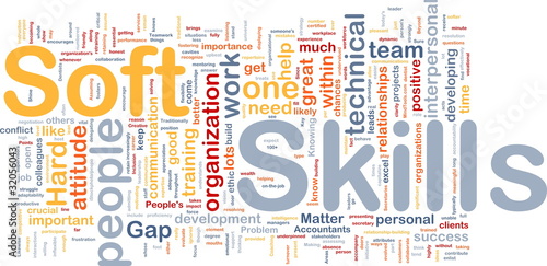 Illustration: Soft skills background concept Soft skills background concept