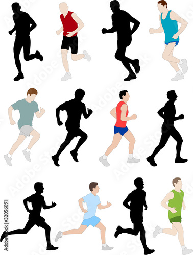 Vector: runners - vector illustration runners - vector illustration