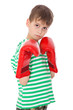 Angry boy pugilist