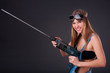 Girl with a drill