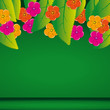 Green floral background