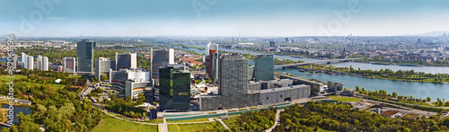 Photo: Skyline of Donau City Vienna with Danube Skyline of Donau City Vienna with Danube