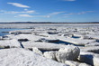 Sea ice is destroyed in the spring