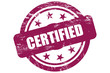 Sternen Stempel weinrot CERTIFIED