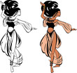 belly dance (black and white and color pictures)