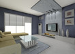 Modern design interior of living-room Modern design interior of living-room