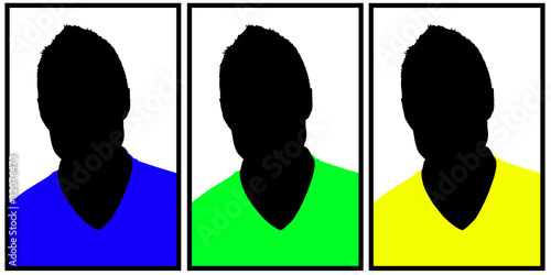 Illustration: portrait of three men portrait of three men