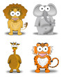 four wild animals four wild animals