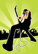 Vector: Guitarist at a rock concert Guitarist at a rock concert