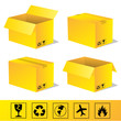 Paket Päckchen Lieferung Box Karton Set 9
