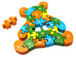wooden puzzle  bear