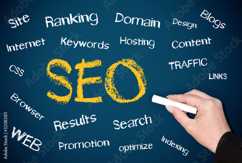 Illustration: SEO - Search Engine Optimization - Concept SEO - Search Engine Optimization - Concept