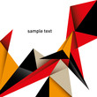 Illustrated abstract layout with designed geometric shapes.