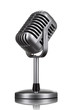 Retro microphone isolated on white