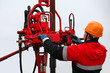Gas production operator works