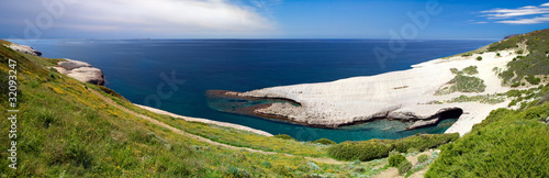 Photo: white chalk cliffs eroded coastline white chalk cliffs eroded coastline