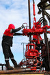Gas production operator works