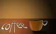 Caffè con scritta Caffè con scritta