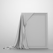Empty picture covered with a cloth. Empty picture covered with a cloth.