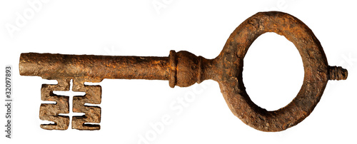 Photo: Isolated Old Key Isolated Old Key
