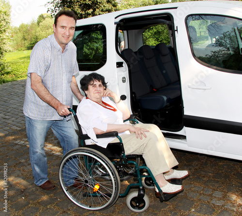 Photo: senior woman in wheelchair senior woman in wheelchair