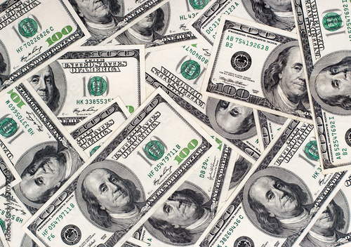 Photo: American dollars background / USD background texture American dollars background / USD background texture
