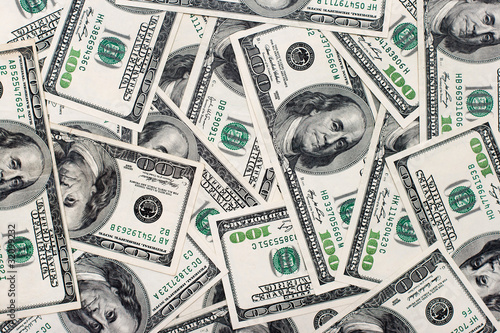 Photo: American dollars background American dollars background