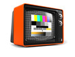 Illustration: TV retro orange shell 3D TV retro orange shell 3D