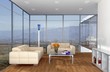 Contemporary Living Room with a View