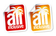 Photographie : All inclusive labels.