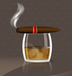 whiskey and cigar