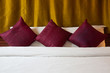 Cushions on bed