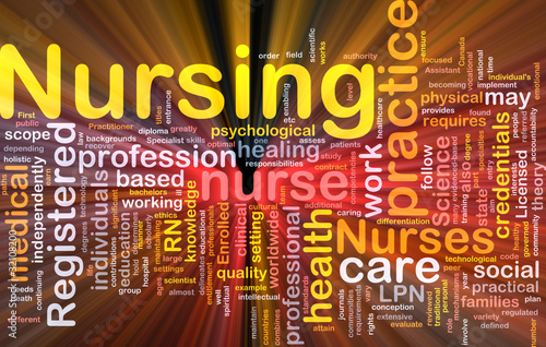 Illustration: Nursing background concept glowing Nursing background concept glowing