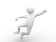 3d man jumping with joy 3d man jumping with joy