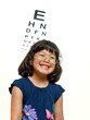 Happy Little Girl at the Eye Doctor