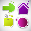 Colorful paper bubble for speech