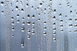 Water droplets on a glass surface