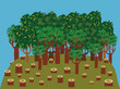 Vector: trees and stumps trees and stumps