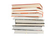A pile of books. Isolated on white