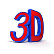Word 3D over white background Word 3D over white background