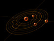 fire planets with orbits in dark space