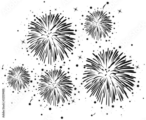 black and white stars background. vector lack and white