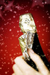 Opening champagne bottle