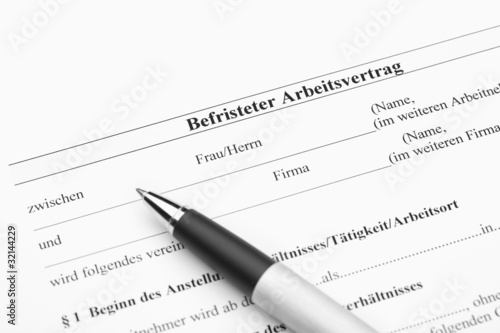 Foto: Befristeter Arbeitsvertrag Befristeter Arbeitsvertrag