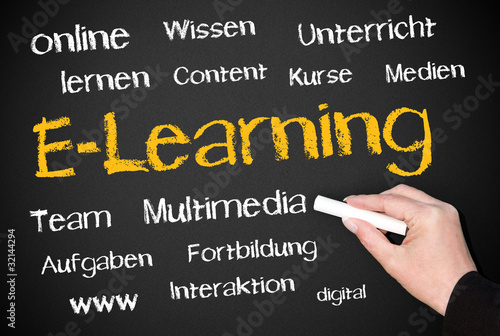 Illustration: E-Learning - Internet Concept E-Learning - Internet Concept