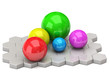 Colorful balls isolated on white background