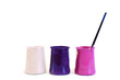 Pots de peinture en tons de rose