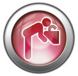 Red glossy 3D effect button 