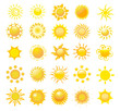 set of sun vector