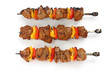shish kebab on skewers